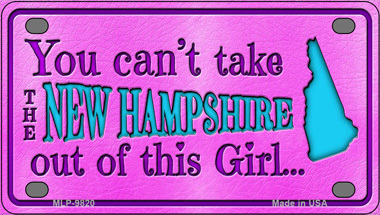 New Hampshire Girl Novelty Mini Metal License Plate Tag - $14.95