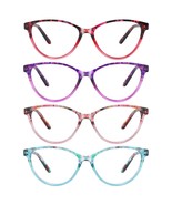 Przene 4 Pack Cat Eye Reading Glasses,Blue Light Blocking Readers for Wo... - $11.88