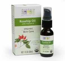 NEW Aura Cacia Skin Care Organic Rosehip Oil 1 Fluid Ounce - £11.83 GBP