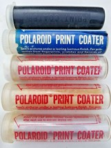 Vintage Polaroid Print Coater Lot Of 5 Glass Plastic Vials - $9.99