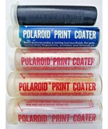 Vintage Polaroid Print Coater Lot Of 5 Glass Plastic Vials - £7.89 GBP