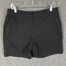 Ralph Lauren Shorts Women&#39;s Size 12P Petite Chino Black 100% Cotton - $292.26 MXN