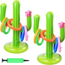 Inflatable Cactus Ring Toss Game Set Includes 2 Pieces Inflatable Cactus, 10 Pie - £27.17 GBP