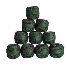 Red Rose Crochet Cotton Threads Mercerized Knitting Embroidery Yarn Dark Green - £17.89 GBP