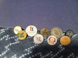 Golf Ball Markers vintage lot of 9 - £23.42 GBP