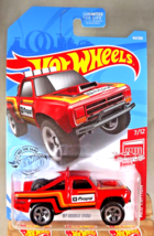 2019 Hot Wheels #64 Red Edition 7/12 &#39;87 DODGE D100 Red Variant w/Chrome 5 Spoke - £8.66 GBP