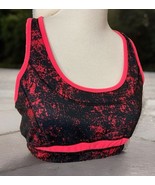 Yoga Sz L  Womens Sports Bra Kyodan Black Pink Athletic Run - $20.49 CAD