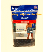 BRAND NEW Gildan Men&#39;s Woven Boxer Underwear 4 Pack Assorted, Size 2XL 4... - $18.94 CAD