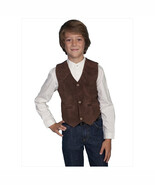 Scully Leather Kids Vest - Espresso Boar Suede- Large - $69.04 CAD