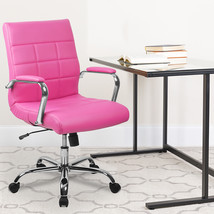 Pink Mid-Back Vinyl Chair GO-2240-PK-GG - £128.34 GBP