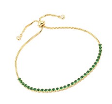 Gold Chain Tennis Bracelet for Women - Beautiful - - £33.02 GBP