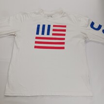 The North Face T-Shirt Men's Large White USA Flag Long Sleeve Crew Neck Cotton image 14