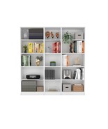 Olson 3 Piece Living Room Set with 3 Bookcases, White - $709.82 CAD