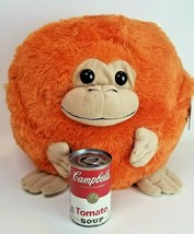 Plush Orangutan Pumpkin Orange Stuffed Animal Pillow Toy Fat Round Large w/Tag - £22.18 GBP