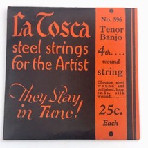 La Tosca Banjo 4th String 596 Antique In Package Tenor Chrome Steel Silk Wound - £9.83 GBP