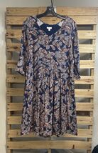 Garnet Hill 100% Viscose Paisley Printed Pocket Cottagecore Dress Size 6... - $19.79