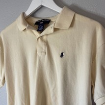 Vintage Ralph Lauren Polo Shirt Mens Large Yellow Polo Sport USA Pony Preppy Y2K - £9.43 GBP