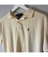 Vintage Ralph Lauren Polo Shirt Mens Large Yellow Polo Sport USA Pony Preppy Y2K - $11.73