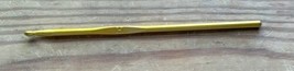 Vintage Made In Germany Golden Yellow Metal Crochet Hook Size H - £7.77 GBP
