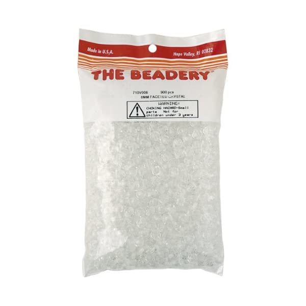 Beadery Plastic Faceted Beads 8mm 900/Pkg-Crystal  - $16.00