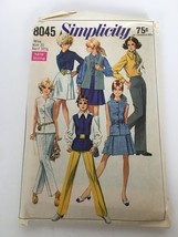 Simplicity Sewing Pattern 8045 Skirt Top Pants Sleeveless Jacket 10 Vtg UC 1960s - £9.58 GBP