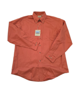 LL Bean NWT&#39;S Men&#39;s M-REG Pumpkin Orange Wrinkle Resistant Button Down S... - $29.80