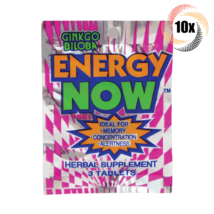 10x Packs Energy Now Ginkgo Biloba Weight Loss Herbal Supplements | 3 Ta... - $10.19