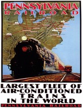 3738.Pennsylvania Railway Vintage 18x24 Poster.Room wall art design.Art Decorati - £22.03 GBP