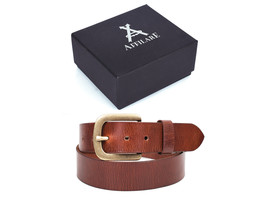 Men&#39;s 100% Leather 1-1/2&quot; Wide Casual Jean Dress Belt Plain 12AFBT1 - $24.99