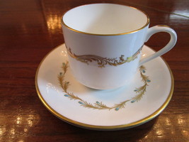 Aynsley England coffee cup and saucer, golden garland,  romance pattern[92 - $46.52