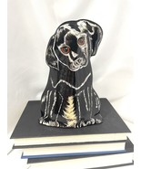 8&quot; Black Lab Labrador Vase DOGS BY NINA LYMAN - Signed Collectible Art P... - $19.64