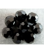 3 Swarovski  Crystal Beads Round -- 5mm Jet - $1.24