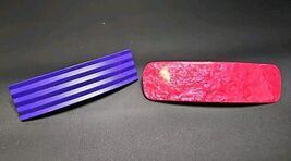 Vintage Set of Large Acrylic Plastic Hair Clips Barrettes Made In France... - $31.80