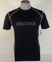 Marmot Ridgeline Graphic Black Short Sleeve Quick Dry Athletic Shirt Men... - $49.99
