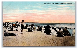Watching Waves From Beach Seaside Oregon OR UNP Unused DB Postcard V8 - £16.43 GBP