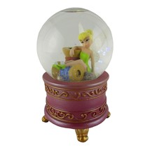 Disney Store Fairies Tinker Bell Sitting on Thread Mini Footed Snow Globe - $17.41