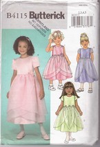 Butterick Sewing Pattern 4115 Girls Toddler Formal Party Dress Size 2 3 4 5 New - £10.41 GBP