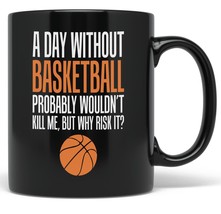 PixiDoodle Can&#39;t Live Without Basketball Player Coffee Mug (11 oz, Black) - €22,50 EUR+