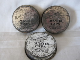 lot of (3) old vintage Home Canners Mason Jar caps - £3.90 GBP