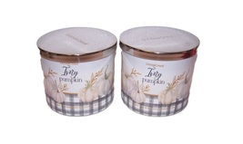 Goose Creek Ivory Pumpkin Fall Scented Large 3 Wick Candle 14.5 oz  x2 - £35.43 GBP