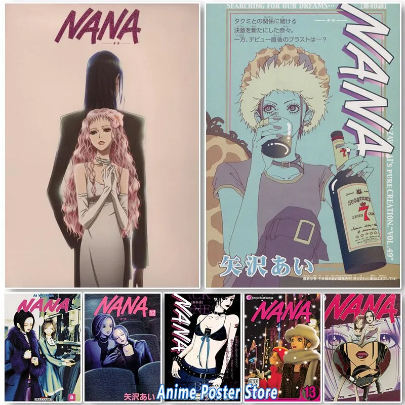 Retro Manga Nana Poster Canvas Painting Wall Art Pictures HD Prints Japan Anime - £7.62 GBP+