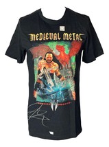 Drew Mcintyre Signé Wwe Medeival Métal T-Shirt Fanatiques - £114.48 GBP