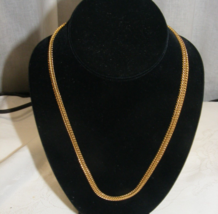 Vintage DM Gold Tone 20&quot; Flat Herringbone Chain Necklace 16-B - $645.41 MXN