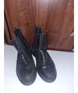 Dr Martens Flora Black Snake Print Soft Leather Chelsea Boots Size UK4 EU37 - £44.94 GBP