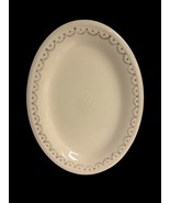Vtg Semi Vitreous Edwin M. Knowles Oval Platter 13.5&quot; Platter Gold Trim ... - $19.13 CAD