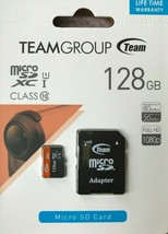 Team - TUSDX128GUHS03 - 128 Gb Micro Sdxc CL10 UHS-1 400X High-Speed Memory Card - £20.74 GBP