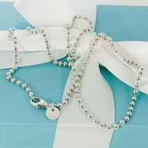 20&quot; Tiffany &amp; Co Mens Unisex Dog Chain Bead Necklace - £140.85 GBP
