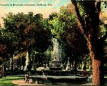 Vtg Postcard 1910s Oshkosh Wisconsin WI Fountain at Riverside Cemetary UNP - $9.76