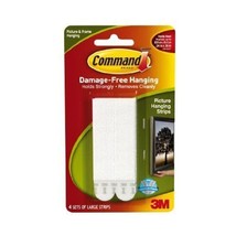 Command Adhesive Picture Hanging Strip Large (4pk) - £14.26 GBP