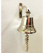 Nautical Shiny Silver Ship Bell Ring Home Kitchen Outdoor Indoor Door Bell - £40.07 GBP